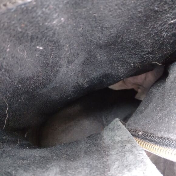 Born Panarea Southwestern Wool Black Leather Zip-Up Boots Moto Womens Size 7 38 - Picture 13 of 14